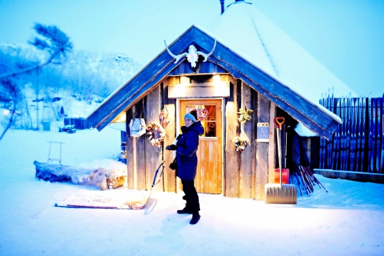 the Snowhotel´s restaurant, in an adjacent cabin