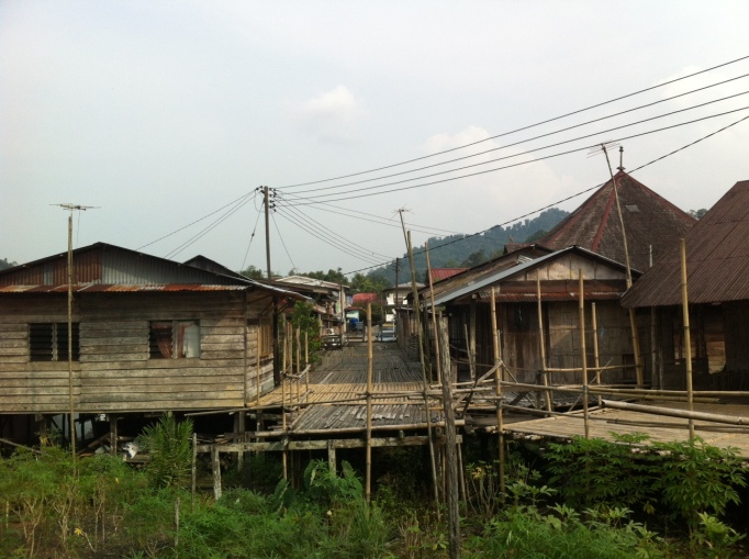 traditional Sarawak longhouses