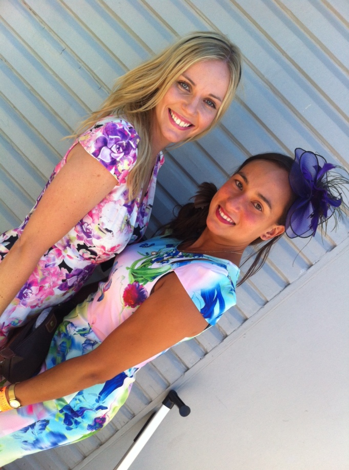 me and Brooke at the races