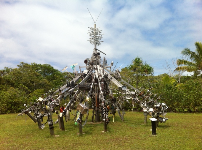 Niue's sculpture garden, made of rubbish