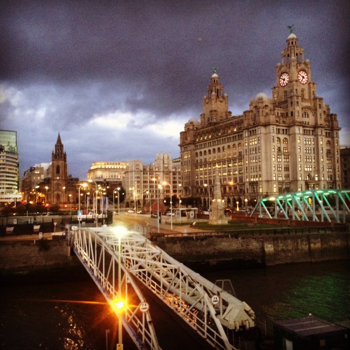 the Royal Liver Building in Liverpool's ferry port