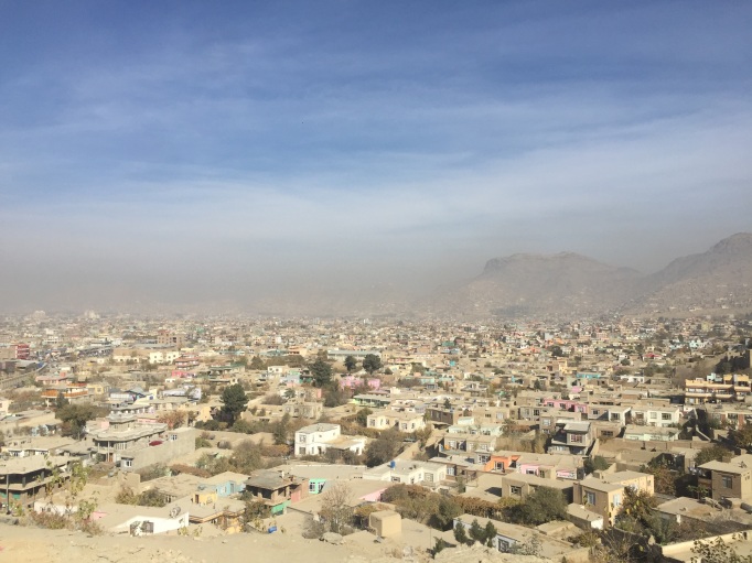 Kabul from afar - a little more inviting than on the streets beside the walls and barbed wire